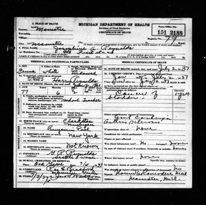 Michigan, U.S., Death Records, 1867-1952