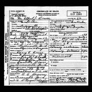 Michigan, U.S., Death Records, 1867-1952