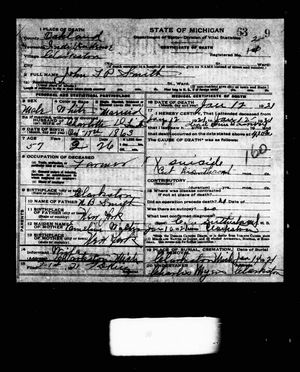 Michigan, U.S., Death Records, 1867-1952