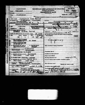 Michigan, U.S., Death Records, 1867-1952