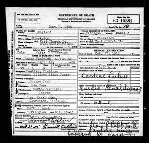 Michigan, U.S., Death Records, 1867-1952