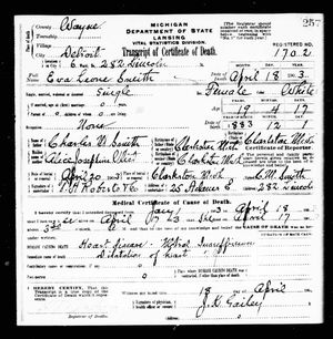 Michigan, U.S., Death Records, 1867-1952