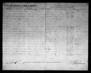 Michigan, U.S., Death Records, 1867-1952