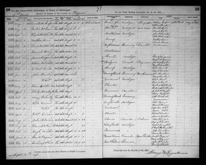 Michigan, U.S., Death Records, 1867-1952