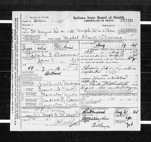 Indiana, U.S., Death Certificates, 1899-2017