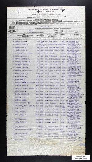 U.S., Army Transport Service Arriving and Departing Passenger Lists, 1910-1939