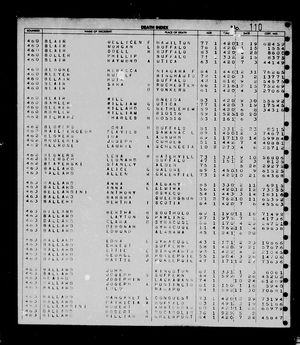 New York, U.S., Death Index, 1852-1956