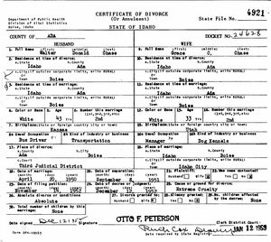 Idaho, U.S., Divorce Records, 1947-1969