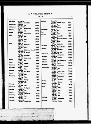 New York State, Marriage Index, 1881-1967