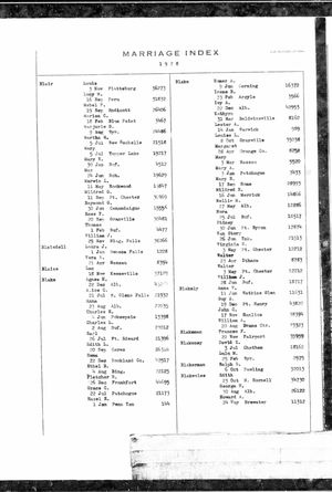 New York State, Marriage Index, 1881-1967