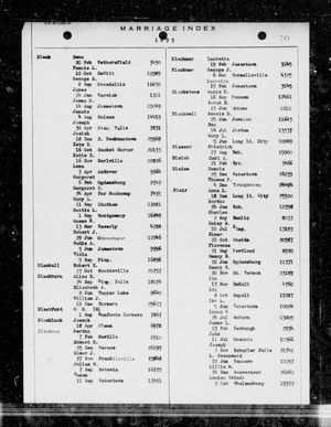 New York State, Marriage Index, 1881-1967