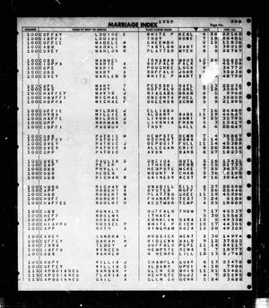 New York State, Marriage Index, 1881-1967