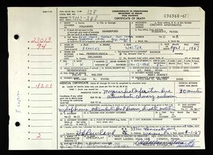 Pennsylvania, U.S., Death Certificates, 1906-1969