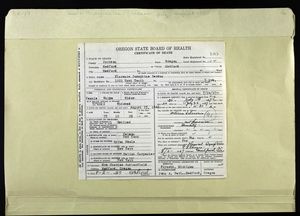 Oregon, U.S., State Deaths, 1864-1971