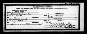 Arkansas, Marriage Certificates, 1917-1969