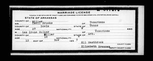 Arkansas, Marriage Certificates, 1917-1969