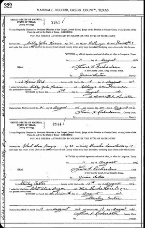 Texas, U.S., Select County Marriage Records, 1837-1965