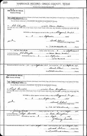 Texas, U.S., Select County Marriage Records, 1837-1965