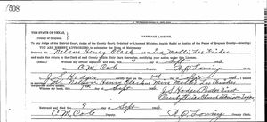 Texas, U.S., Select County Marriage Records, 1837-1965