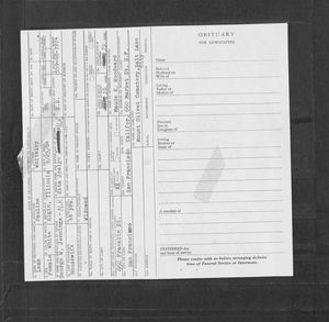 California, U.S., San Francisco Area Funeral Home Records, 1895-1985