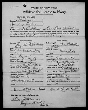 New York, U.S., County Marriage Records, 1847-1849, 1907-1936