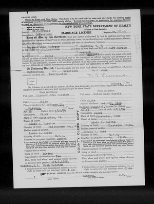 New York, U.S., County Marriage Records, 1847-1849, 1907-1936