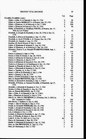 Connecticut, U.S., Town Birth Records, pre-1870 (Barbour Collection)