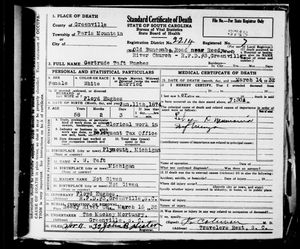 South Carolina, U.S., Death Records, 1821-1971